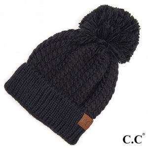 Twisted Mock Cable Knit Beanie