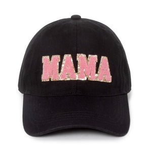 Glitter Chenille MAMA Baseball Hat