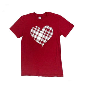 Plaid Heart Graphic TShirt