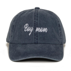 Embroidered Boy Mom Baseball Hat