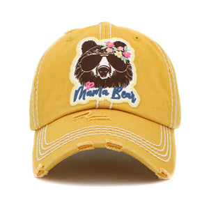 Mama Bear Embroidered Patch Hat